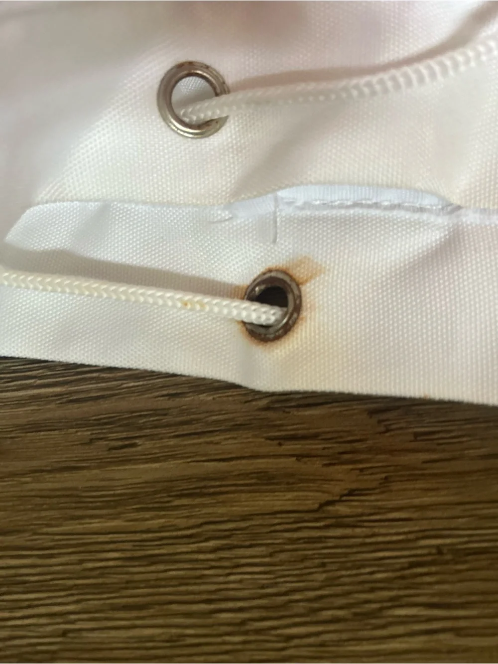 FITKICKS White Canvas Backpack with Orange Trim